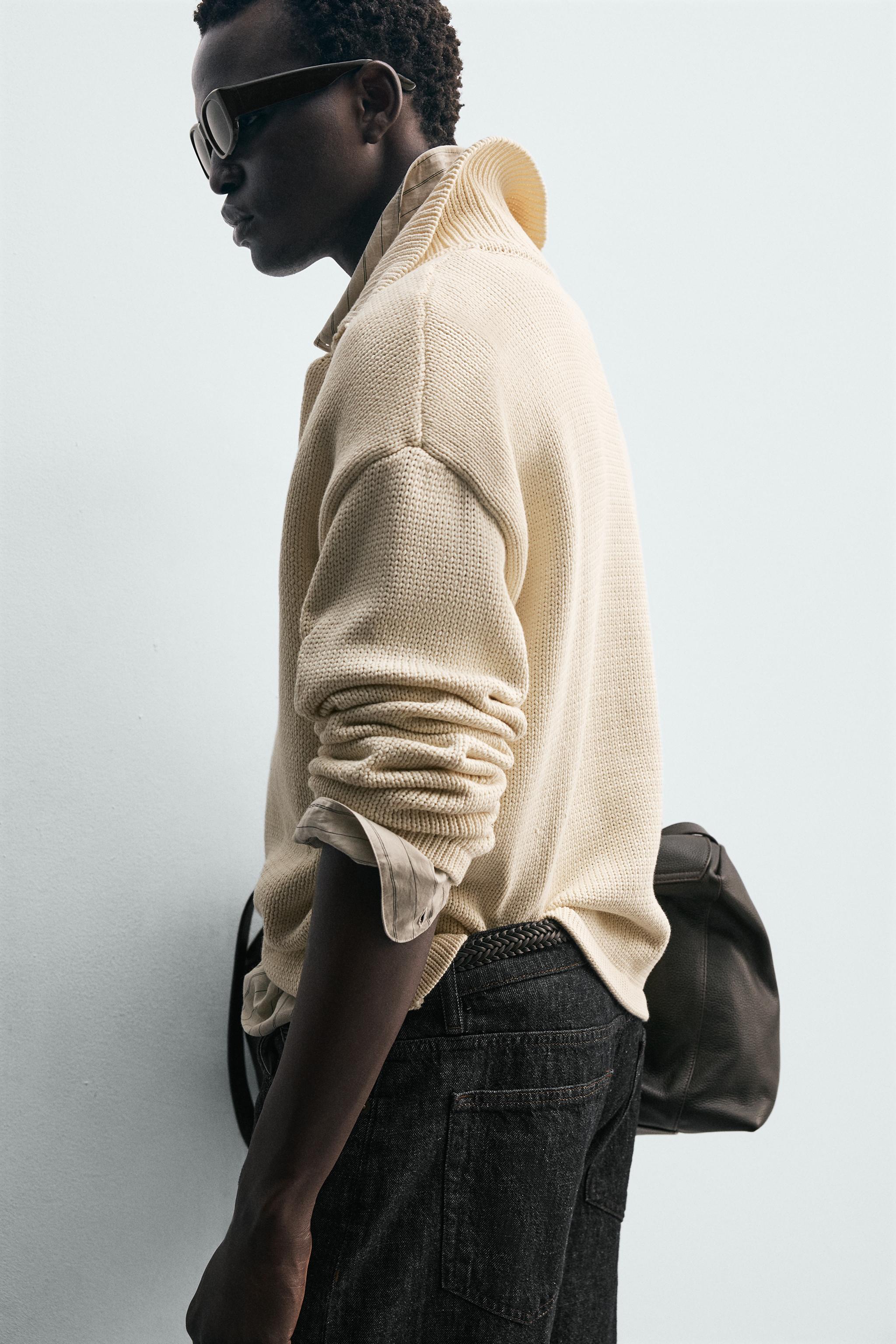 COTTON BLEND KNIT POLO SHIRT